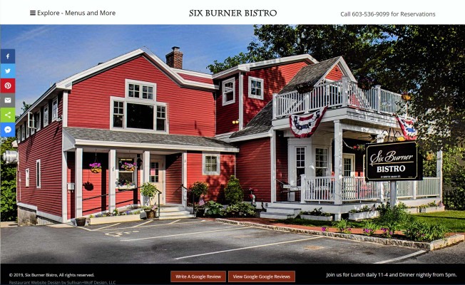 Six Burner Bistro Website