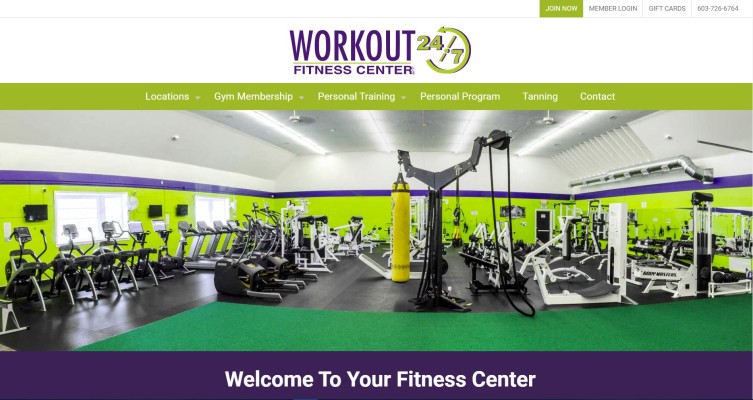 Workout 24/7 Fitness Center Website