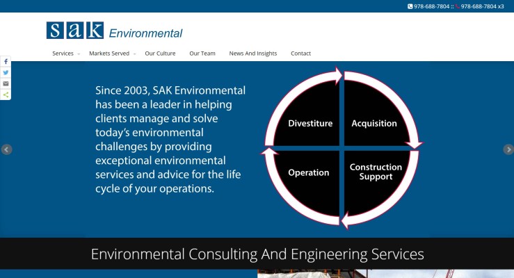 SAK Environmental Website