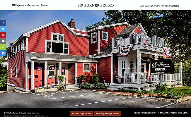 Six Burner Bistro Website